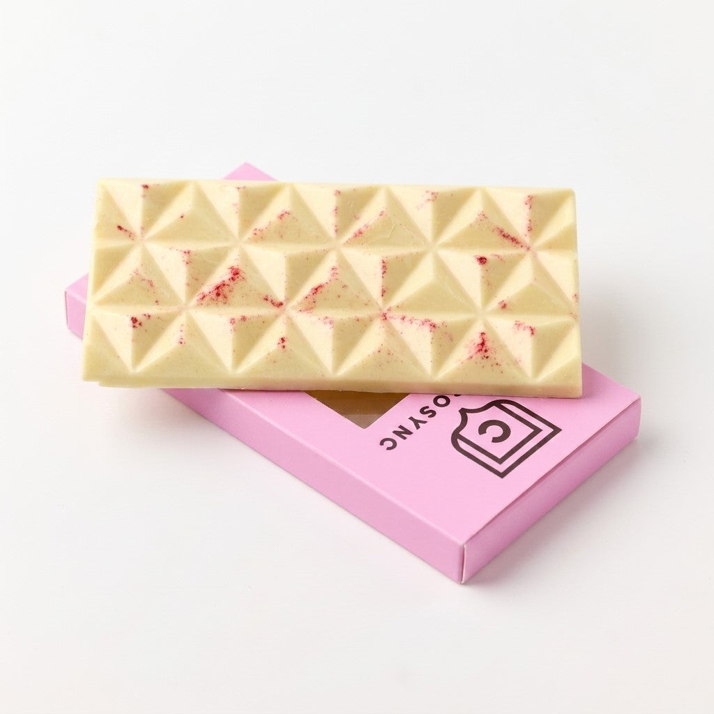 Raspberry Powder–Coated Puffed Rice Milk Chocolate